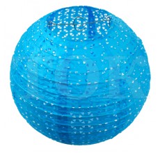 Бумажный фонарик с рисунком голубой 25 см. 0924-17